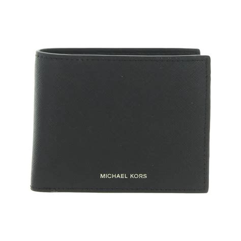 leather michael kors wallet men|Michael Kors black leather wallet.